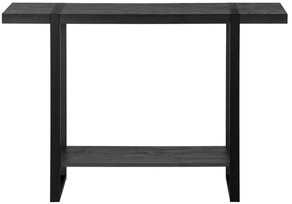 Monarch Specialties I 2861 Accent Table, Console, Entryway, Narrow, Sofa, Living Room, Bedroom, Metal, Laminate, Black, Contemporary, Modern