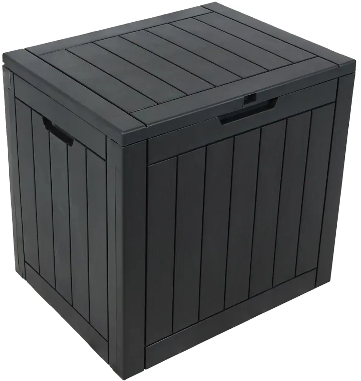 Sunnydaze 32 gal Faux Wood Plastic Outdoor Storage Box