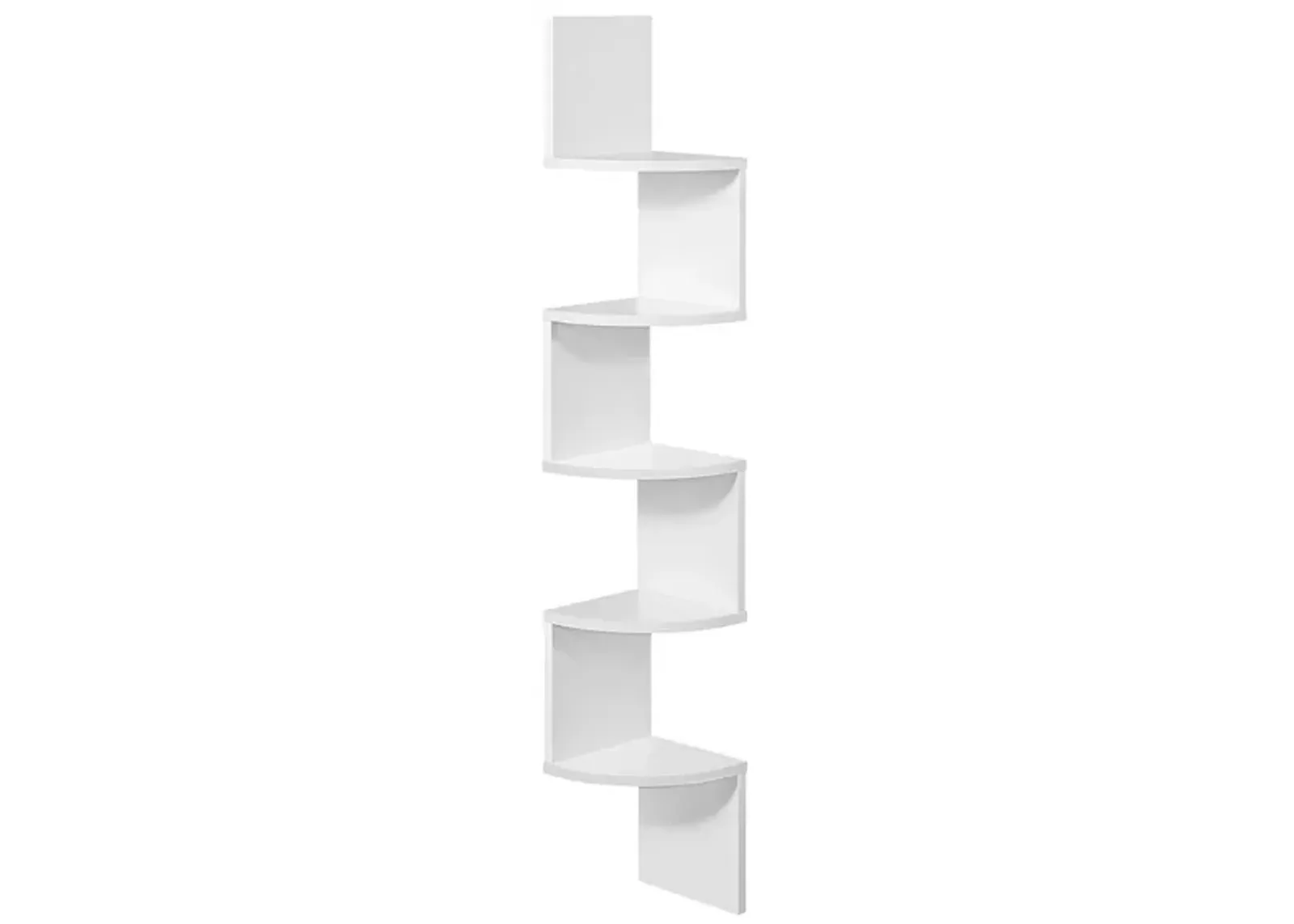 Modern 5-Tier Zigzag Floating Wall Shelf: Stylish Bookshelf for Unique Spaces