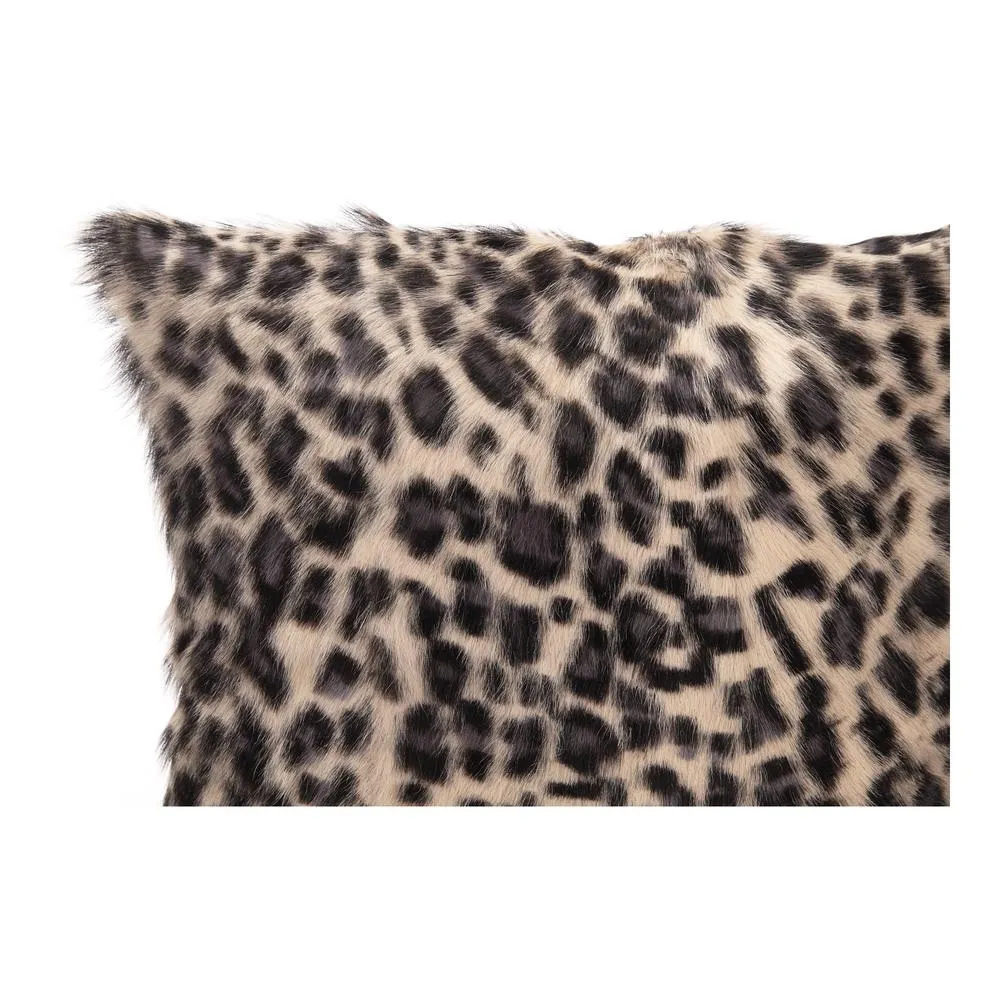 Moe�s Spotted Goat Fur Pillow Blue Leopard