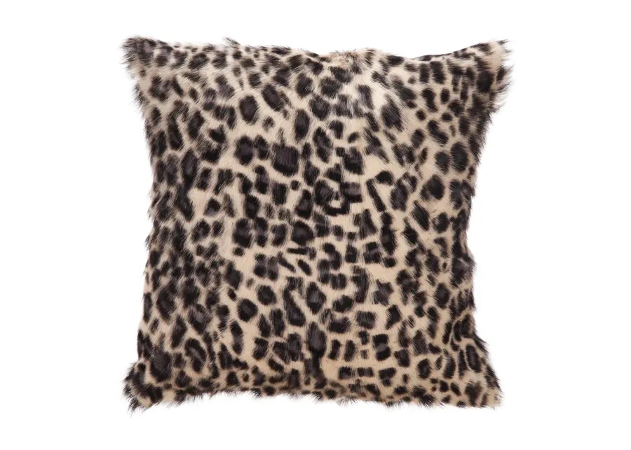 Moe�s Spotted Goat Fur Pillow Blue Leopard