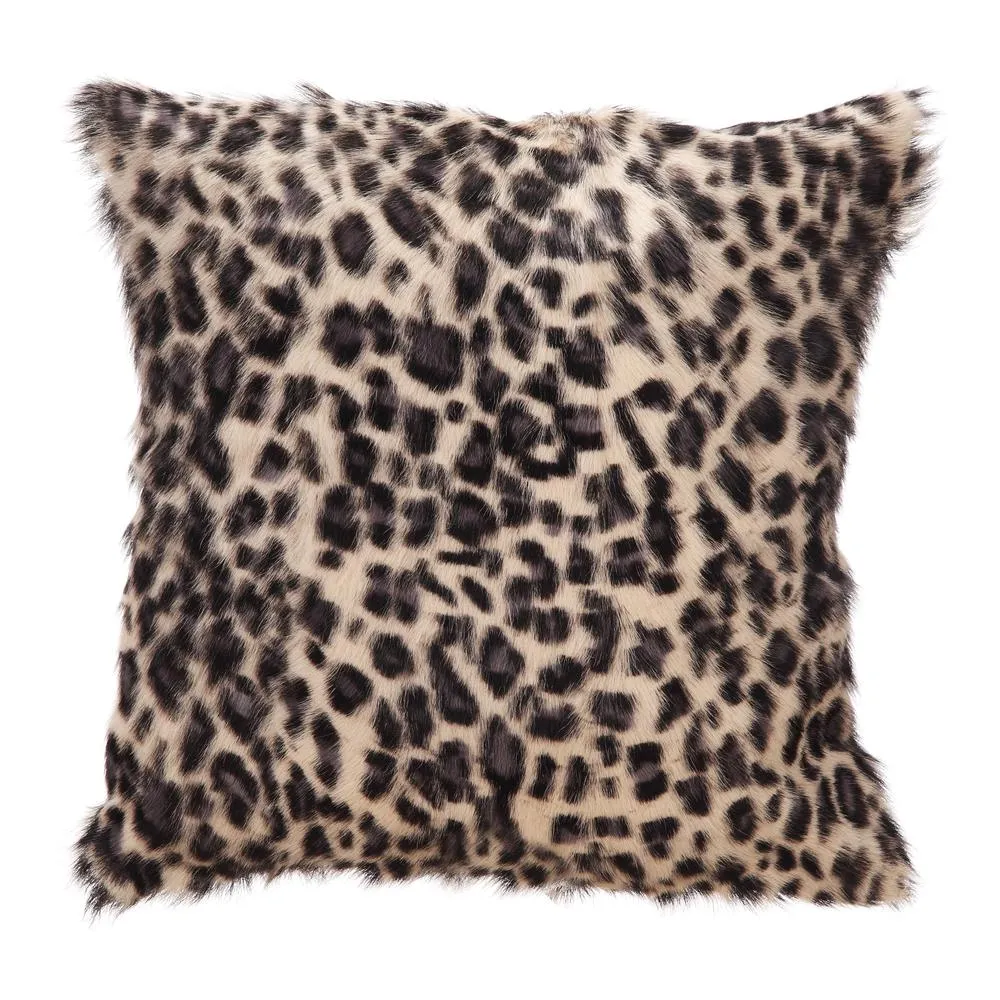 Moe�s Spotted Goat Fur Pillow Blue Leopard