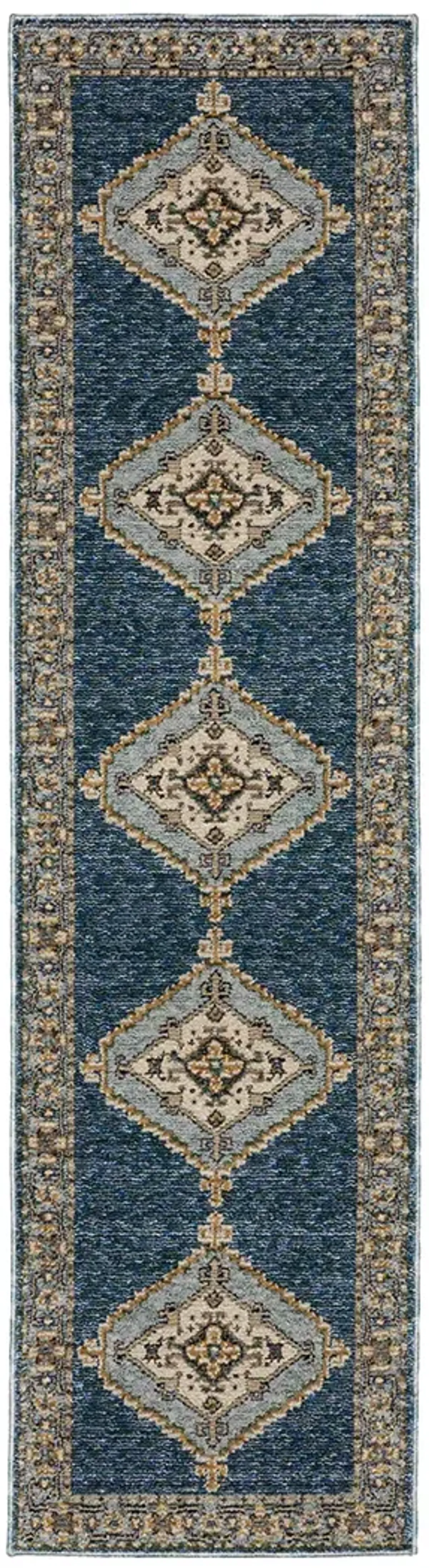 Andorra 2'3" x 8' Blue Rug