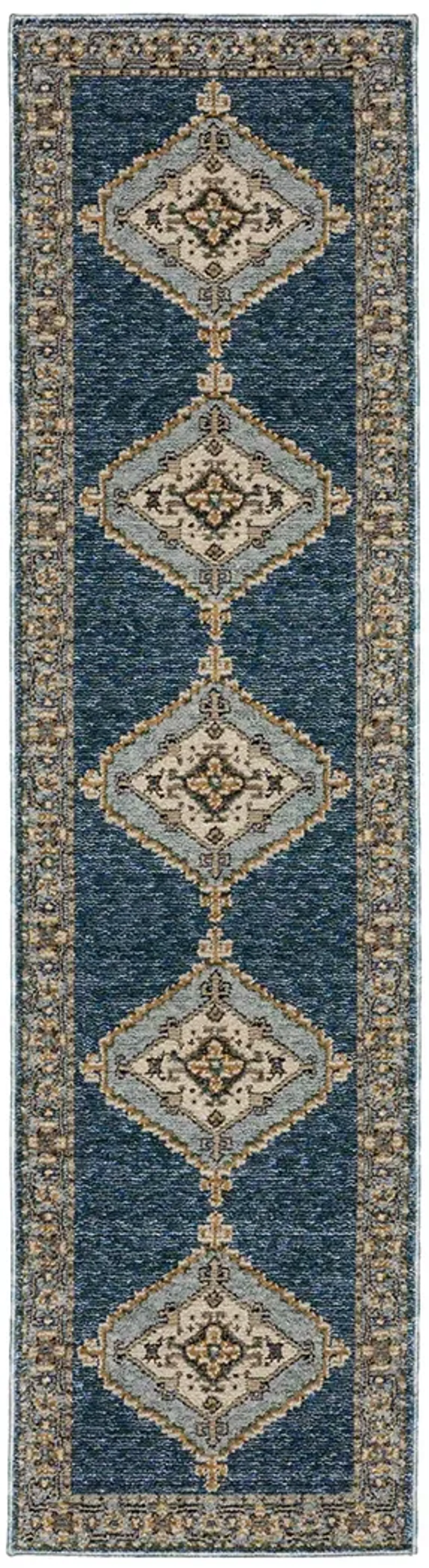 Andorra 2'3" x 8' Blue Rug