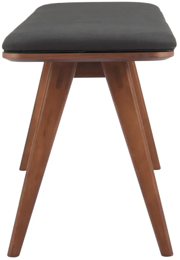 Kazwali Bench Black & Walnut