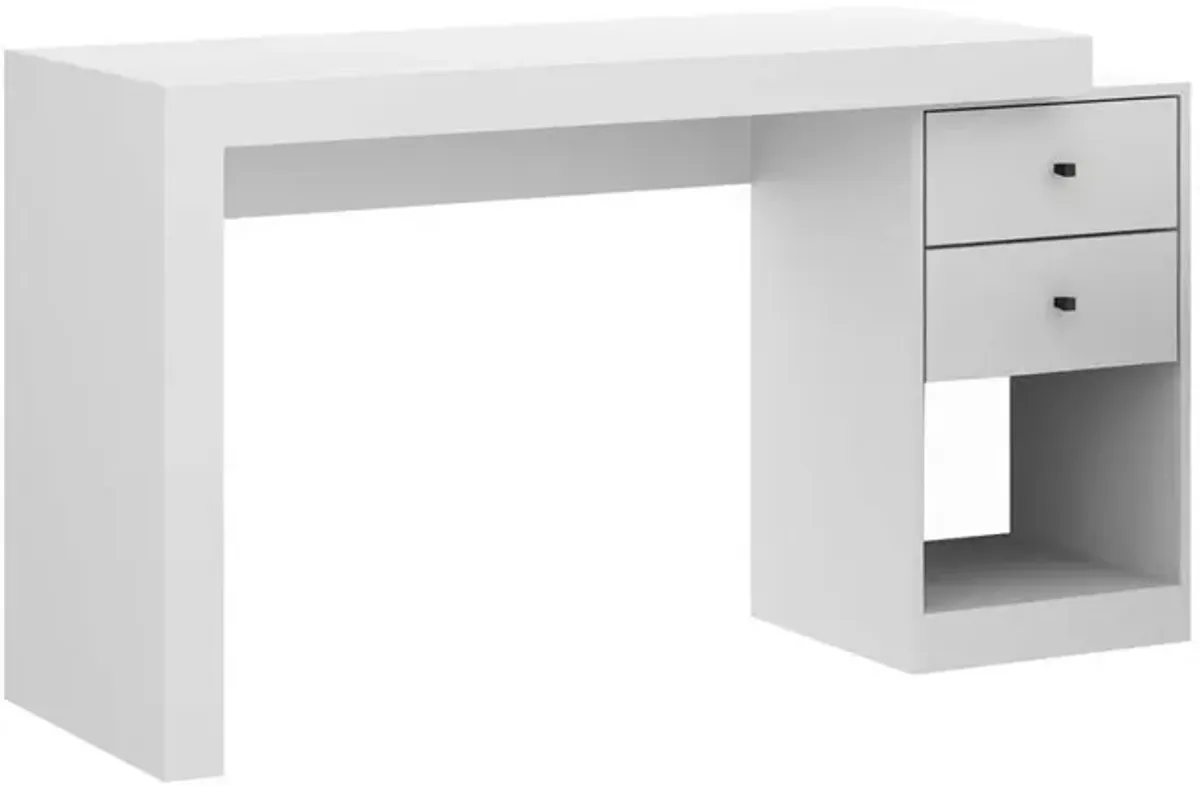 Techni Mobili Expandable Home Office Desk, White