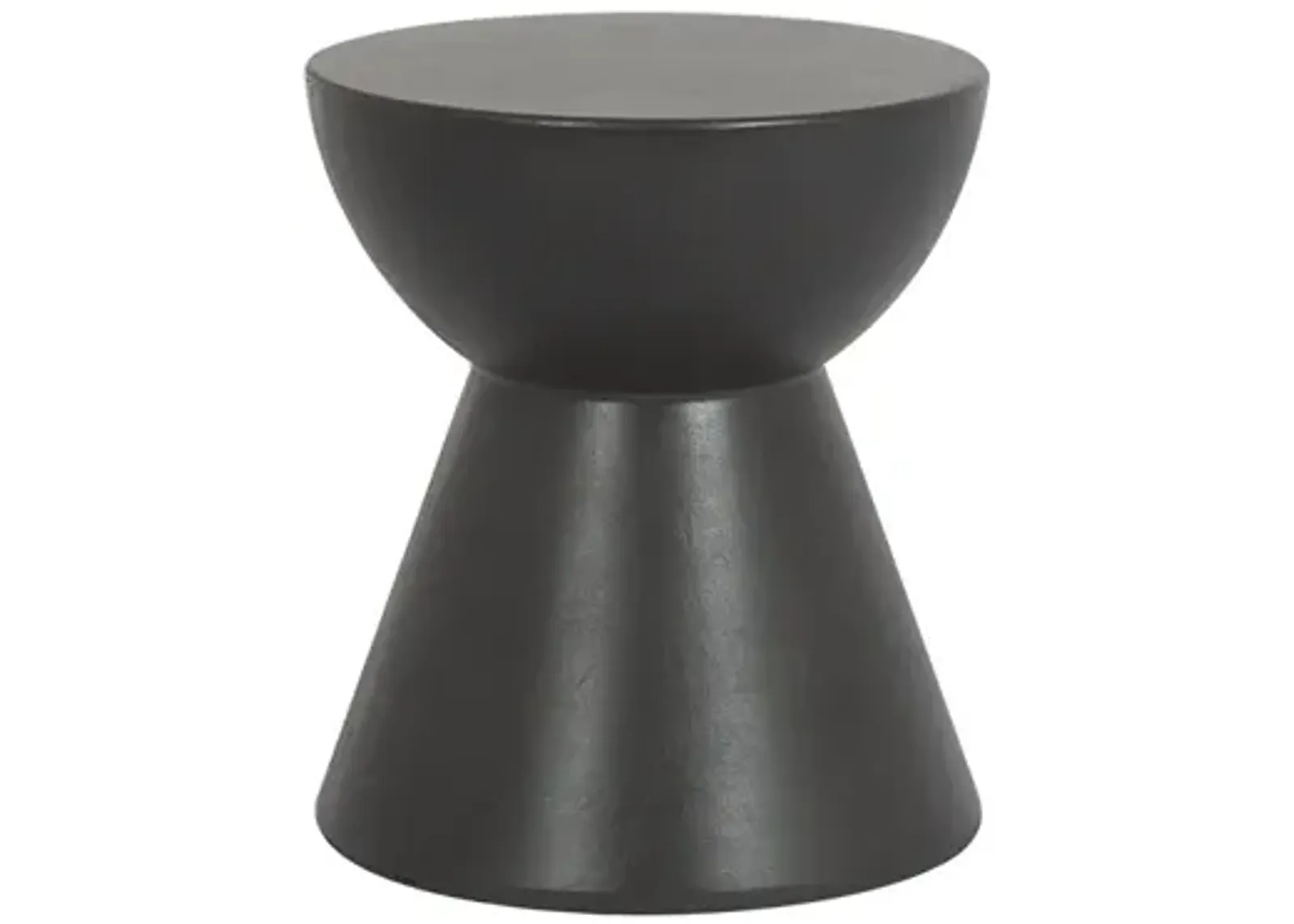 GRC Round End Table, Dark Gray Finish