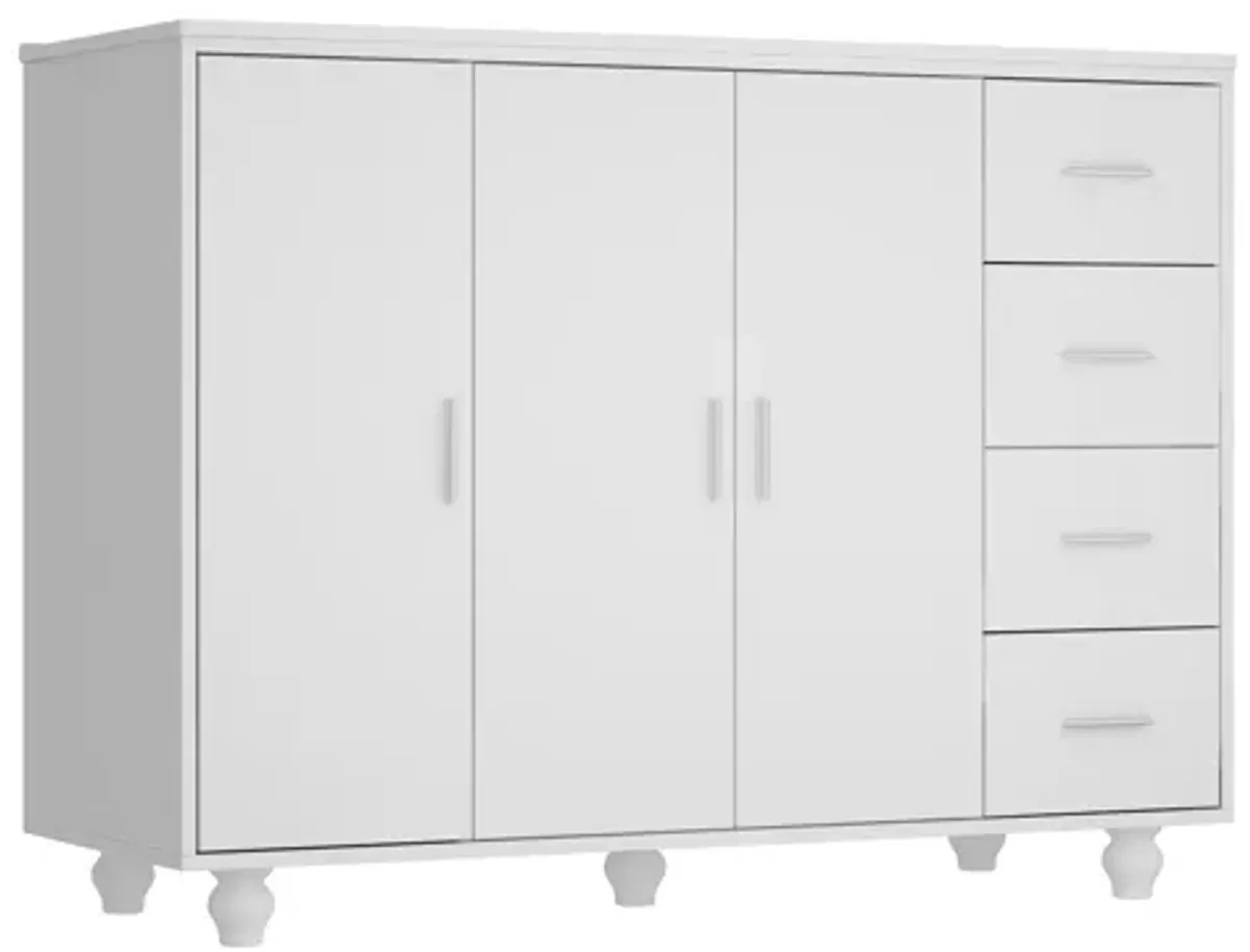 FUFU&GAGA Modern Bathroom Vanity Cabinet with Storage Drawers and Shelves, (46.4" W x 18.3" D x 34.8" H),White