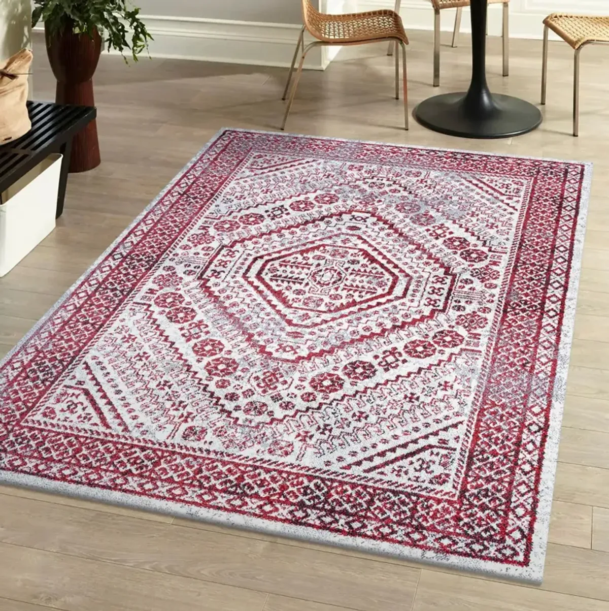 Boho Cottage Medallion Area Rug