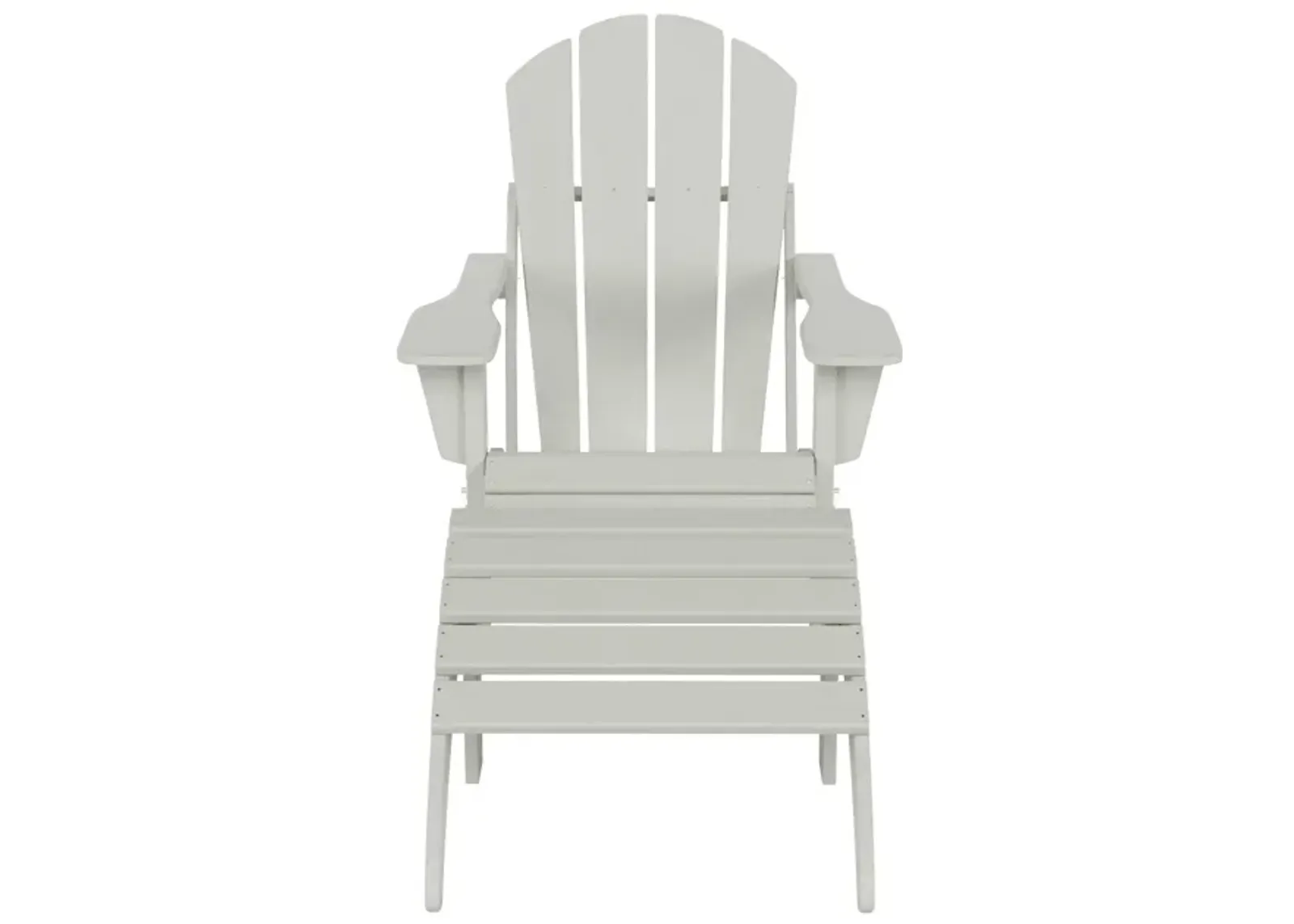 WestinTrends Folding Adirondack Chair With Footrest Ottoman Set