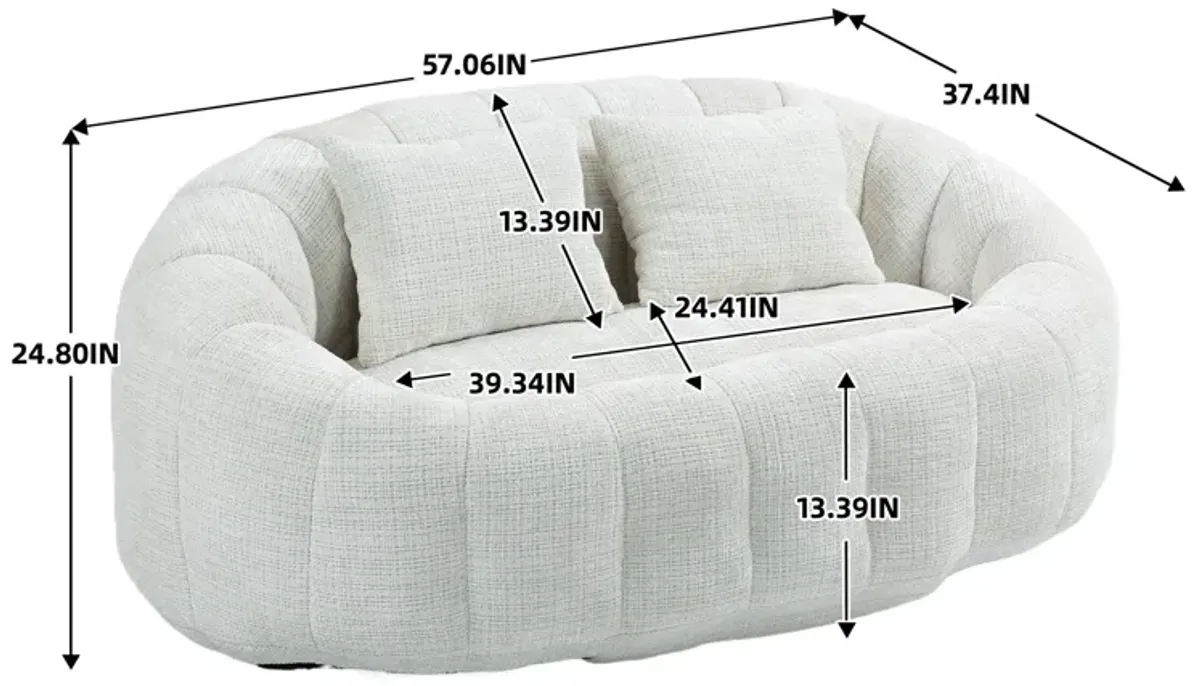 Mondawe Lazy Sofa High Back Bean Bag Chair Couch, Accent Floor Soft Lounge Chair