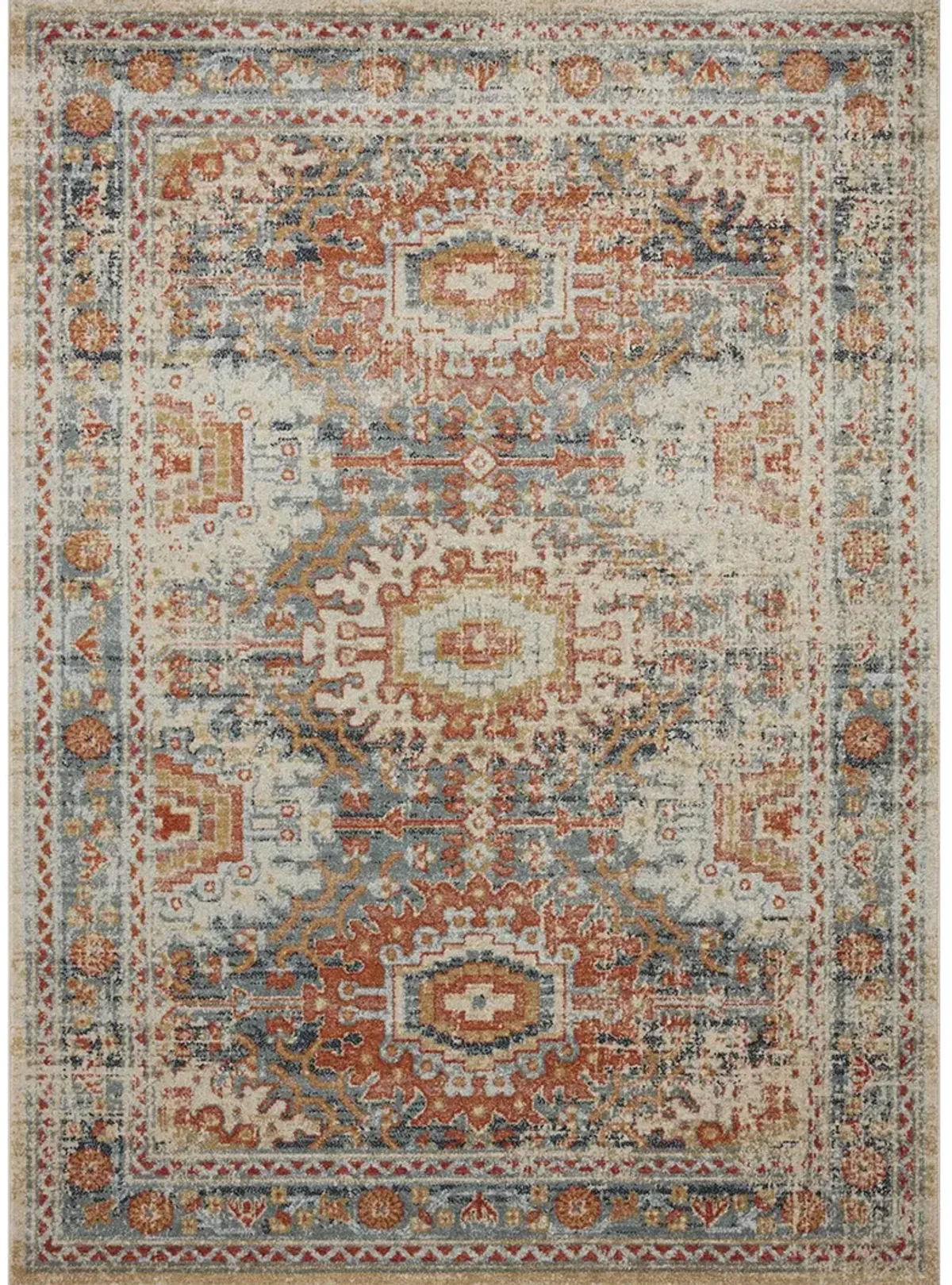 Jocelyn JOC03 Mist/Multi 6'7" x 9'7" Rug