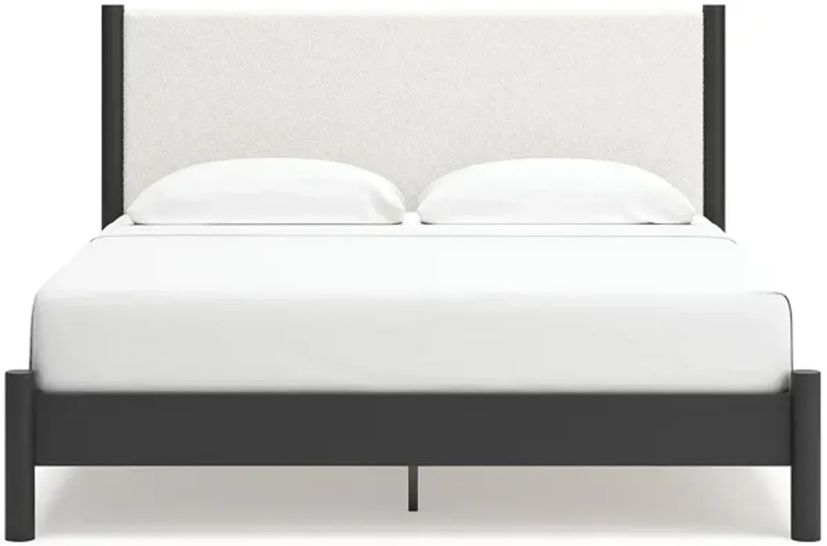 King Upholstered Panel Bed