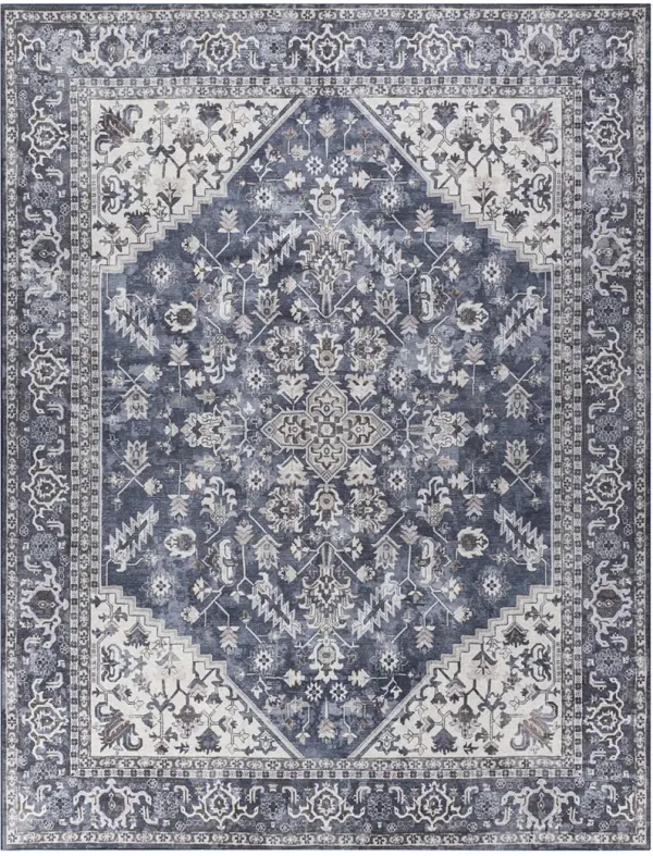 Machine Washable Series 1 SR104 Navy/Ivory 10' x 14' Rug