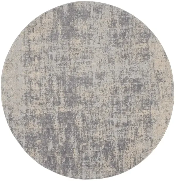 Rustic Textures RUS01 Ivory/Silver 7'10" x 10'6" Rug