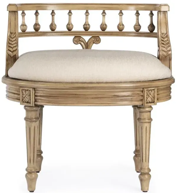 Butler Specialty Hathaway Upholstered 22.5W Vanity Seat, Beige