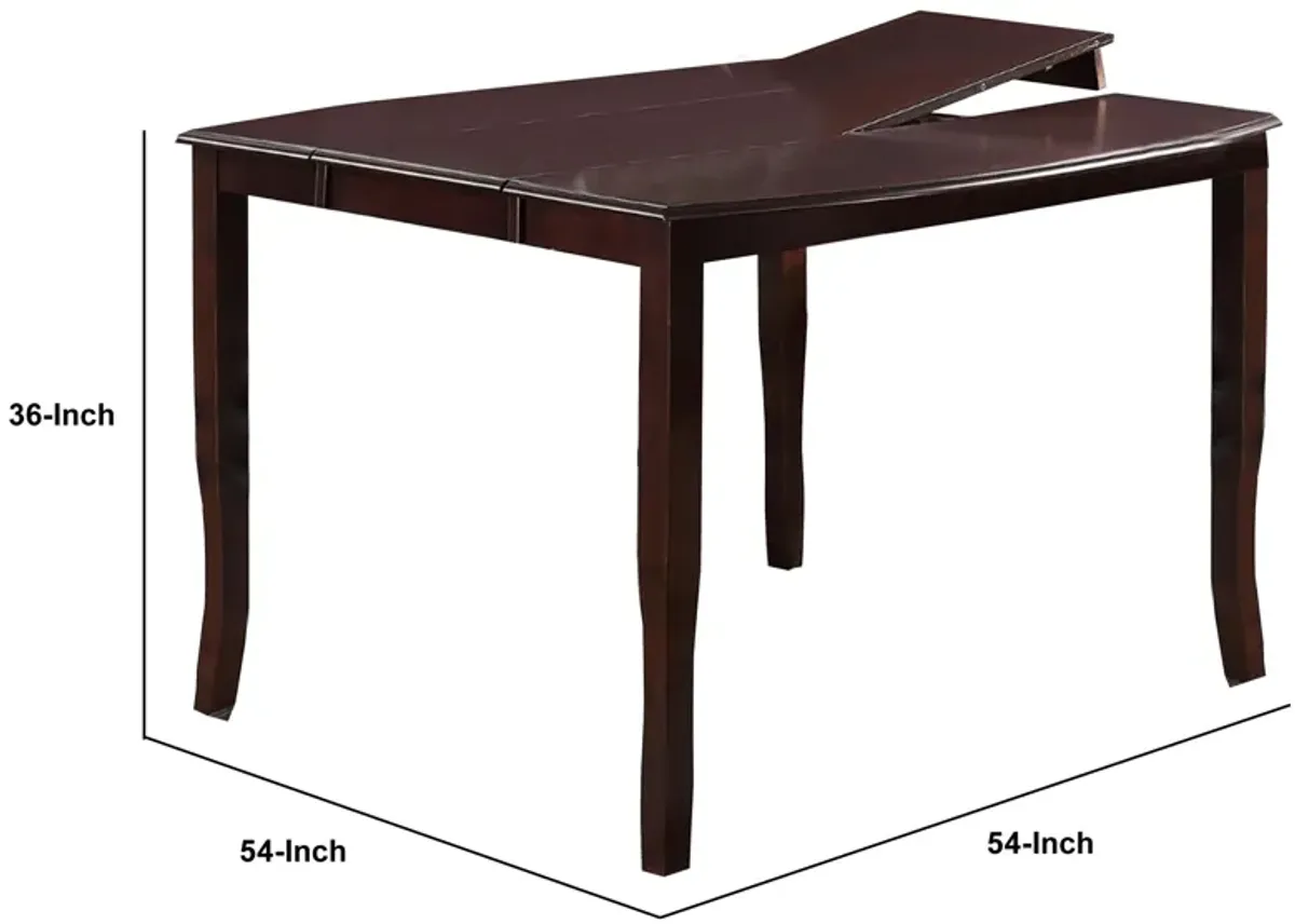 Anticardium Wood Counter Height Extension Table Brown - Benzara