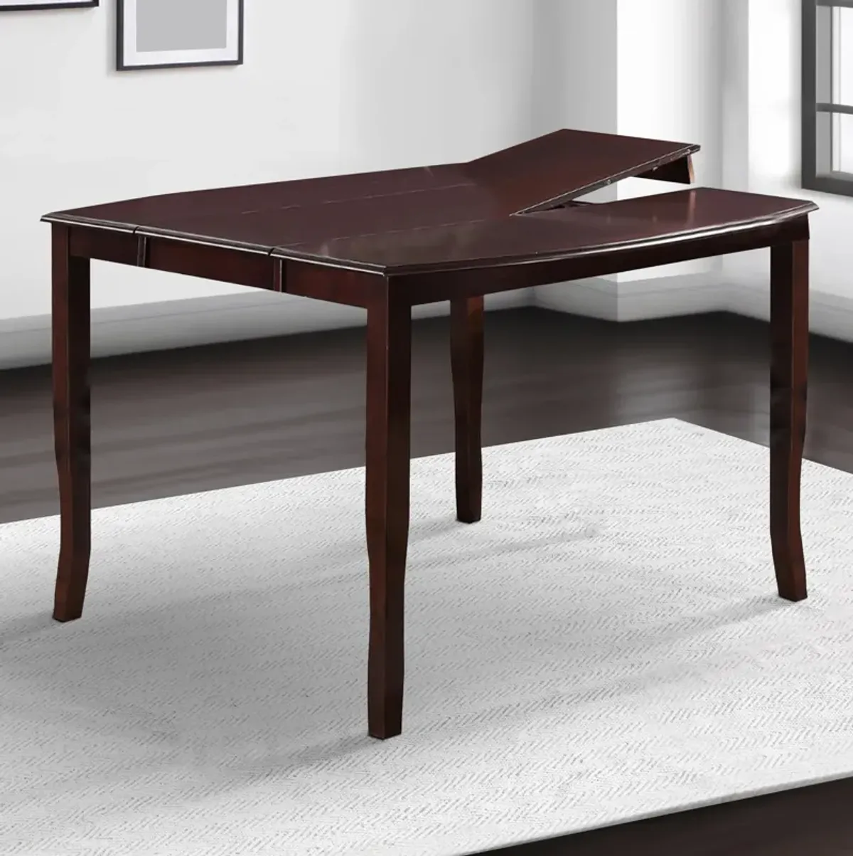 Anticardium Wood Counter Height Extension Table Brown - Benzara