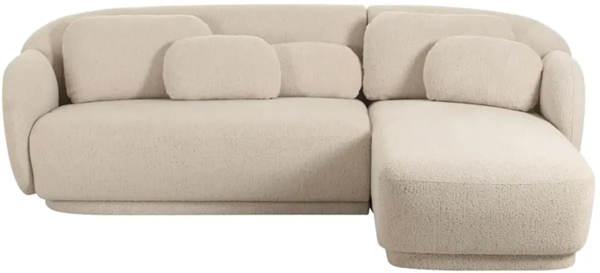 Misty Cream Boucle Sectional - RAF