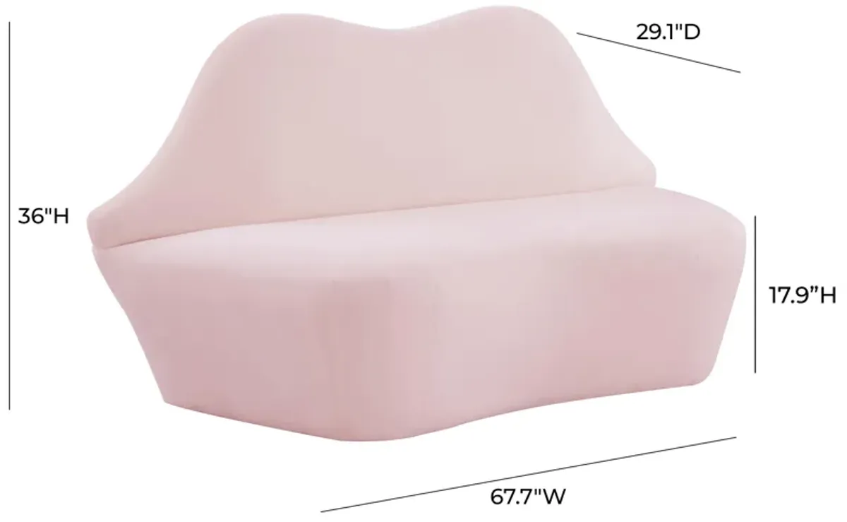 Lips Velvet Settee