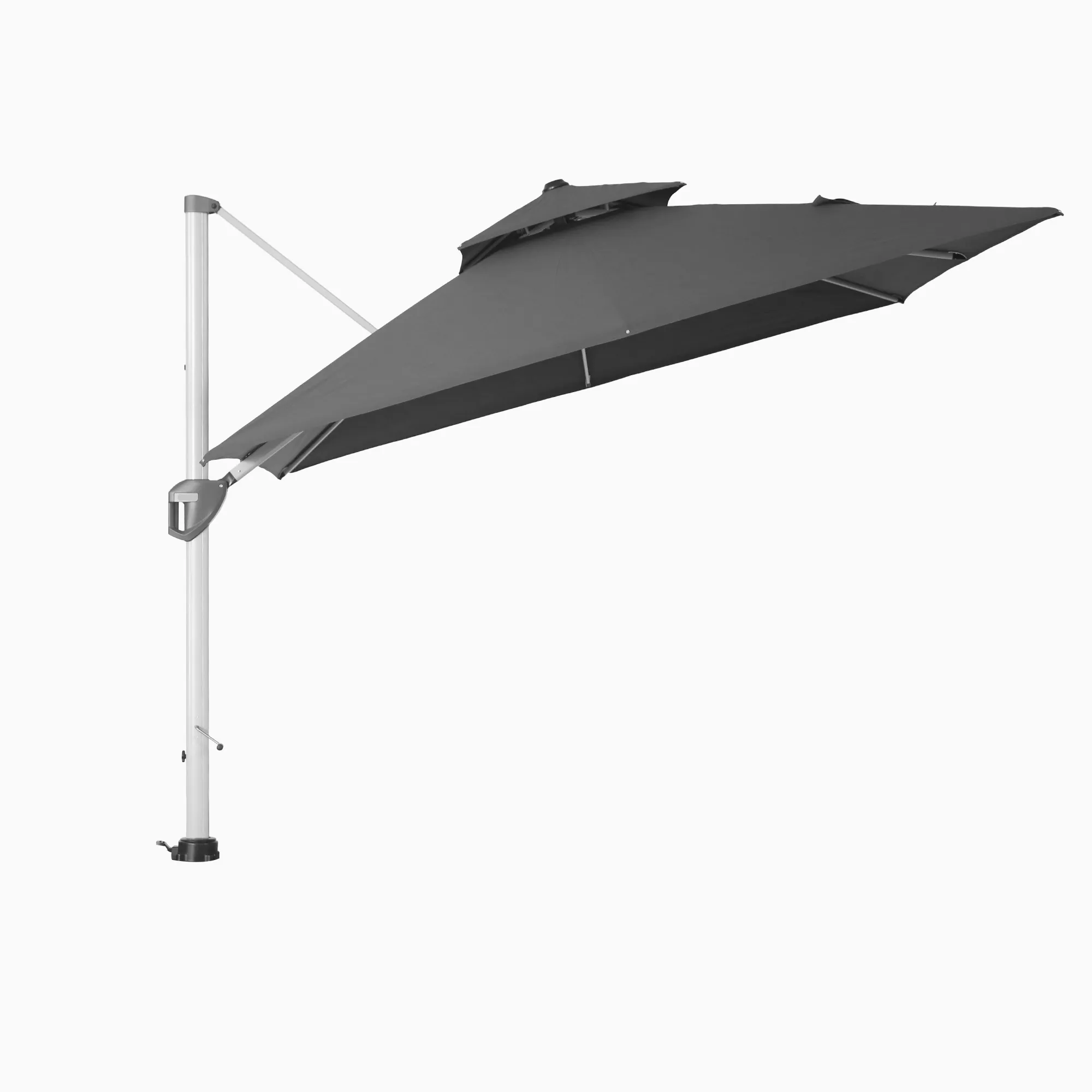 MONDAWE 10ft 2-Tier Square Cantilever Outdoor Patio Umbrella with Included Cover