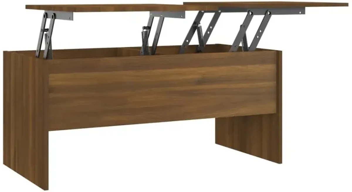 Coffee Table Brown Oak 40.2"x19.9"x18.3" Engineered Wood