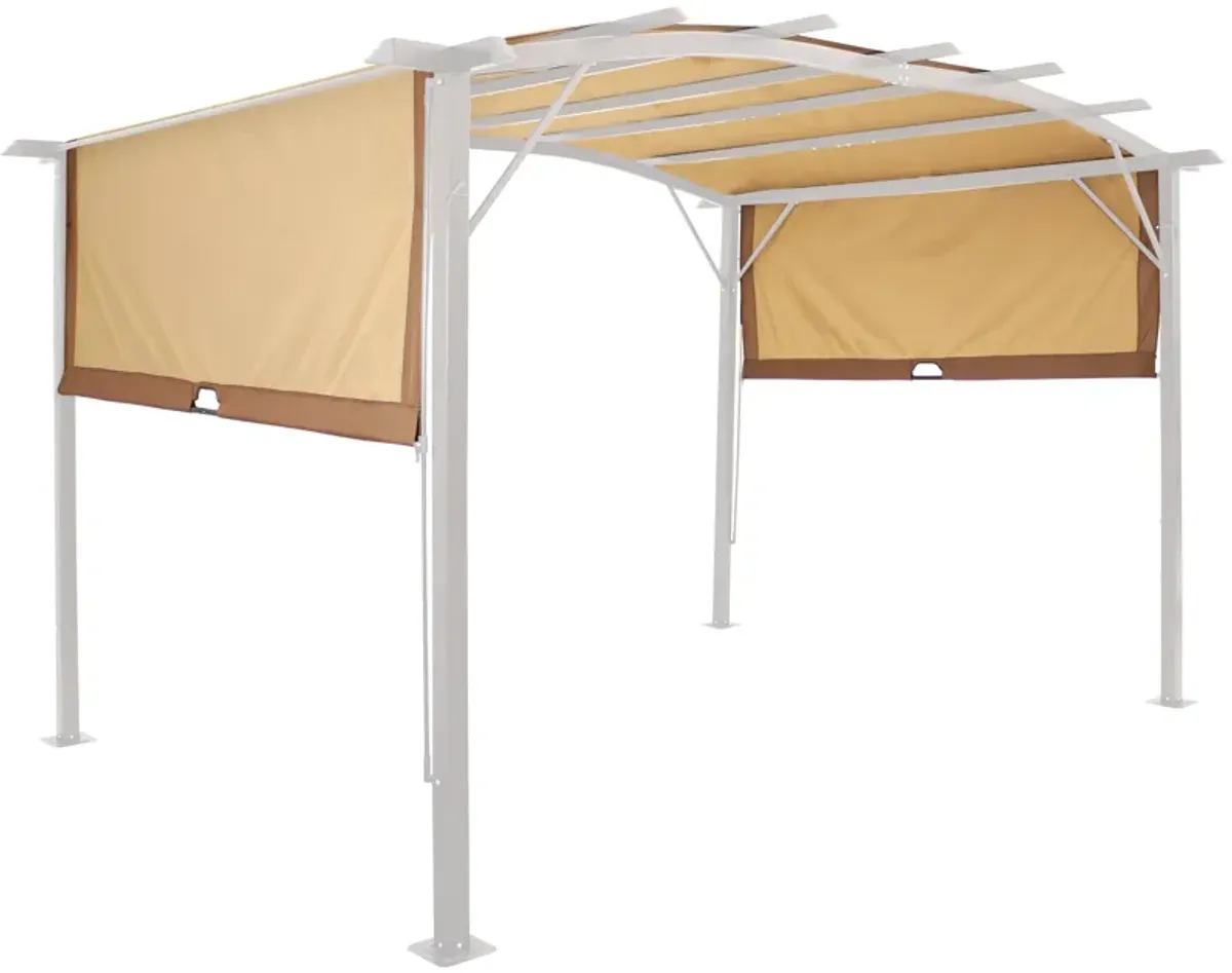 Sunnydaze 9 ft x 12 ft Polyester Retractable Pergola Canopy Shade