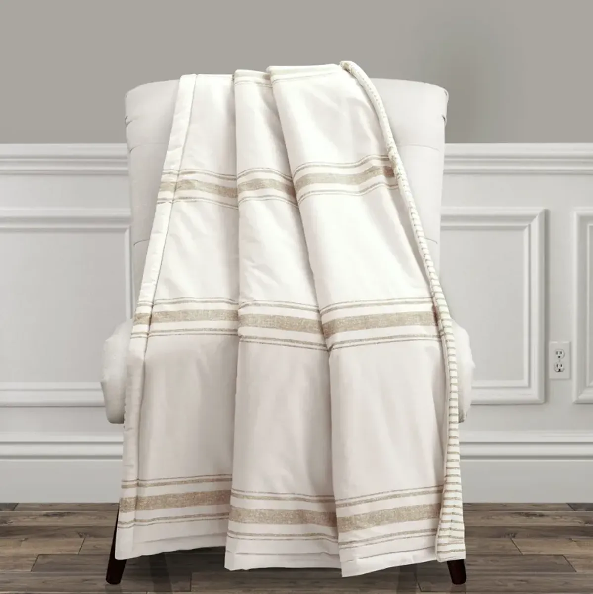 Farmhouse Stripe Throw