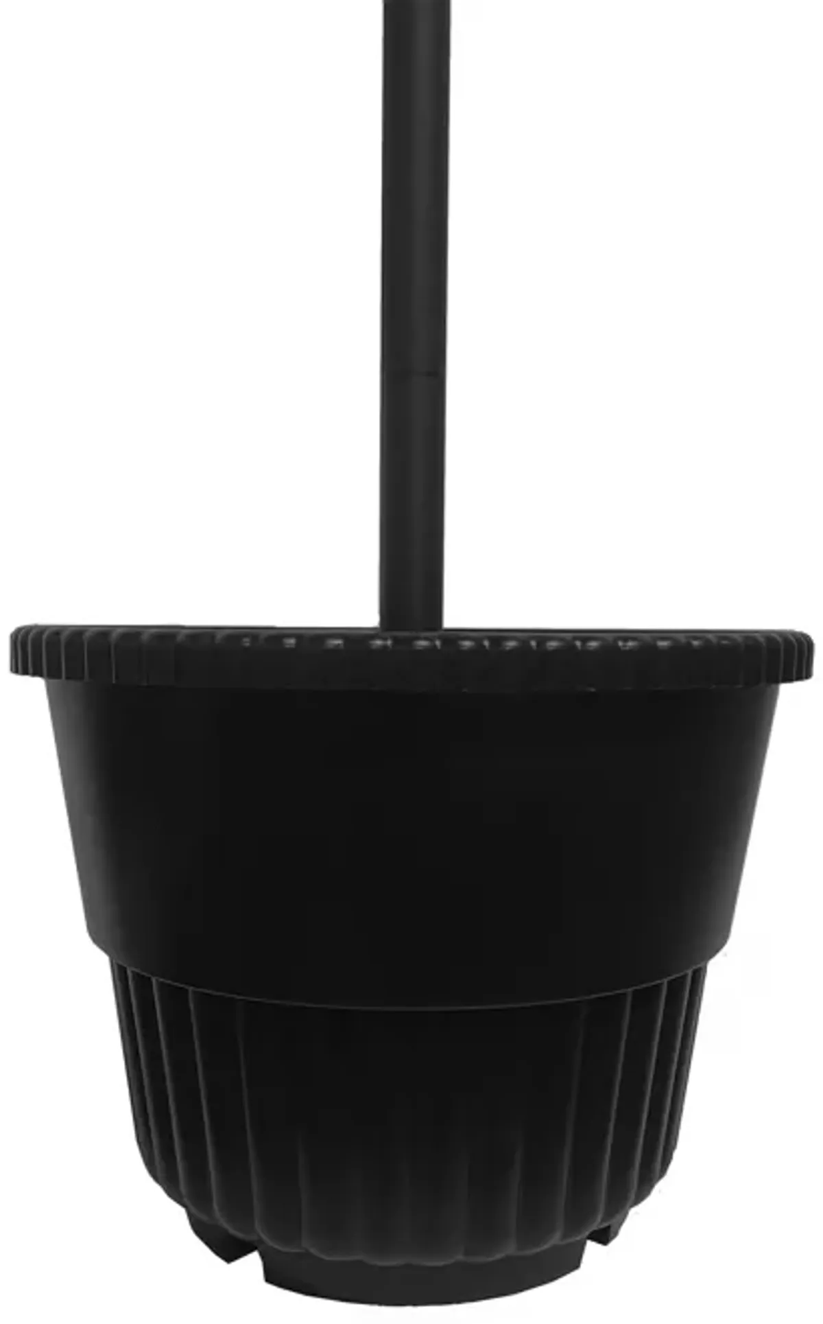 Triple Head Solar Lamp and Post set with Round Planter