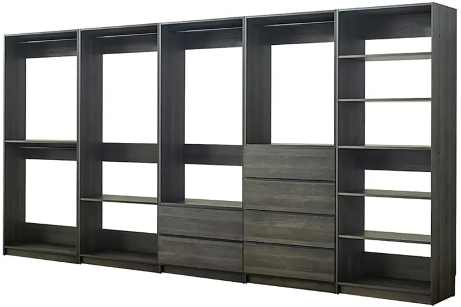 Prosper Gray Freestanding Walk in Wood Closet System