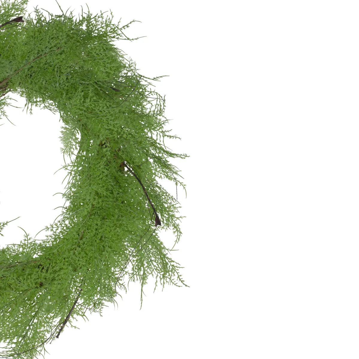 Brown and Green Cedar Christmas Wreath - 24-Inch  Unlit