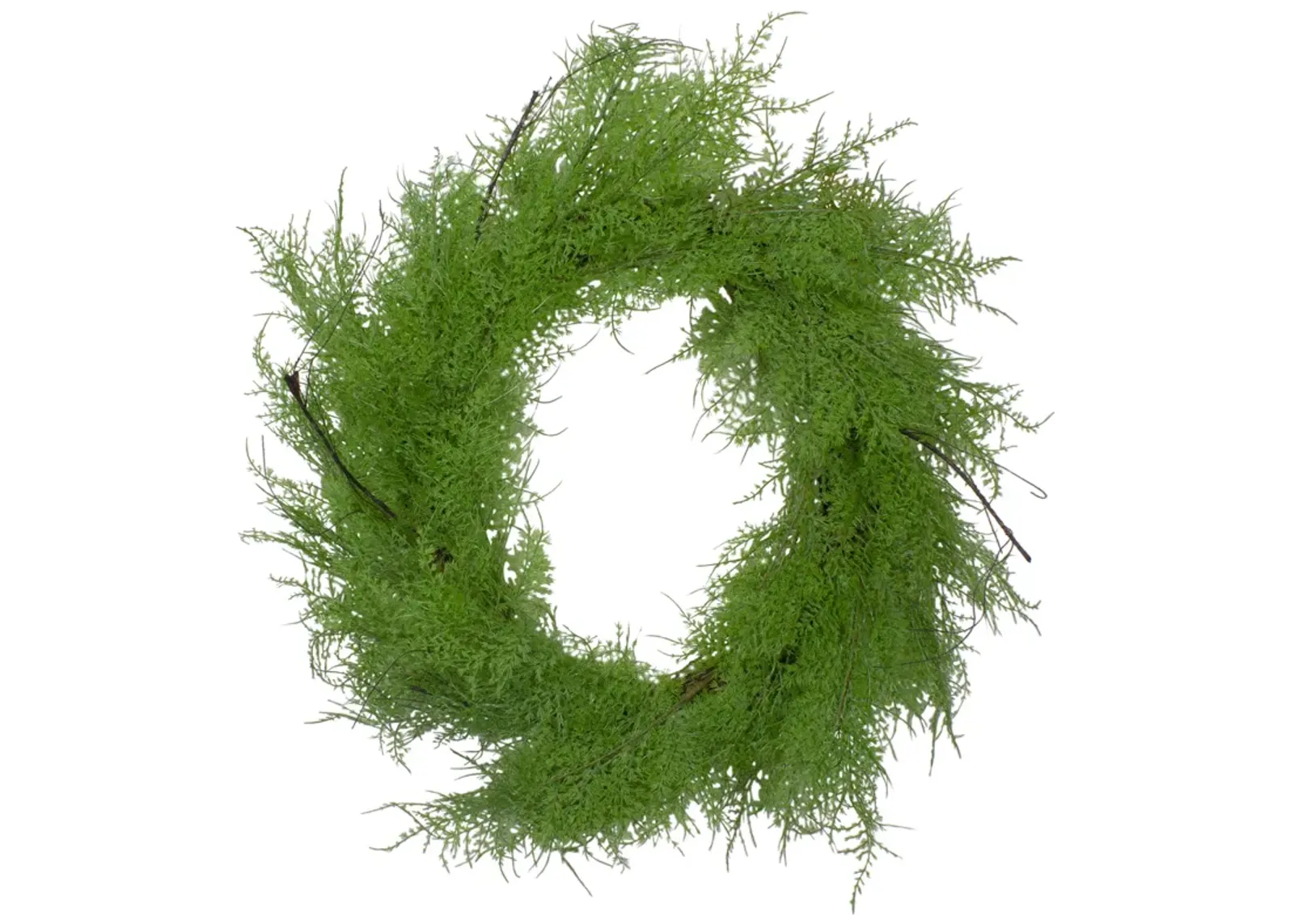 Brown and Green Cedar Christmas Wreath - 24-Inch  Unlit