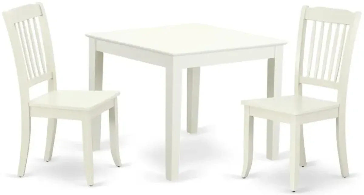 Dining Room Set Linen White, OXDA3-LWH-W