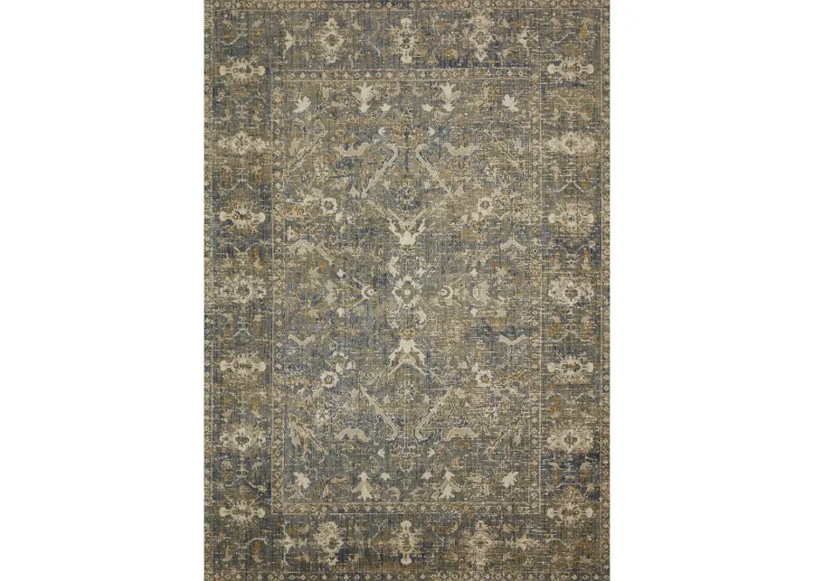 Rosemarie ROE03 Sand/Lagoon 6'3" x 9' Rug