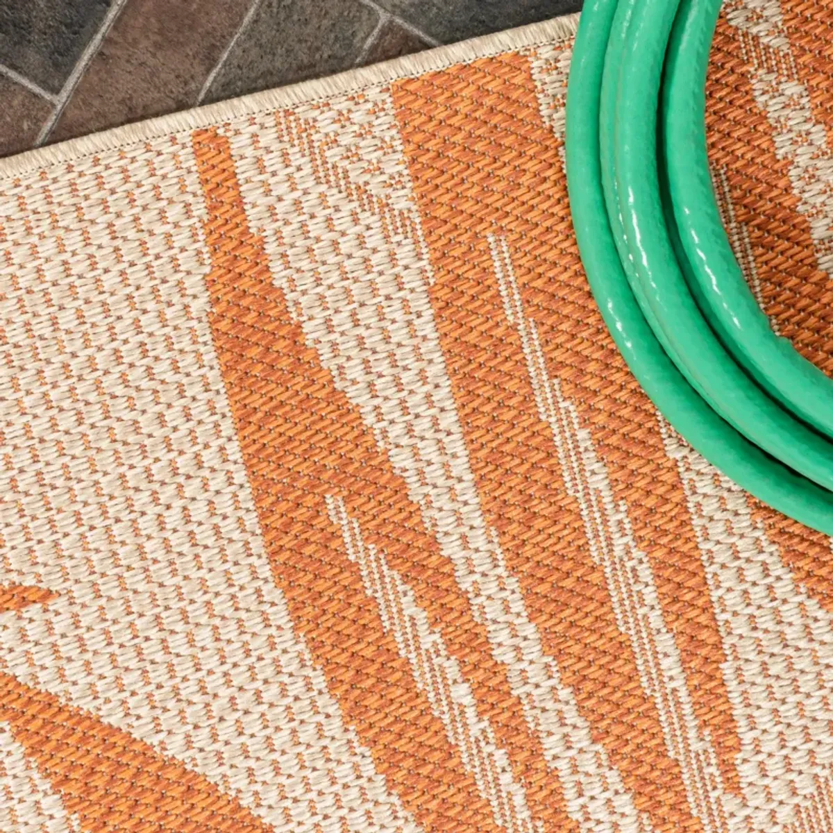 Havana Tropical Palm Leaf Indoor/Outdoor Area Rug