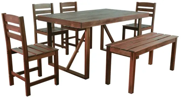 Whisen High-quality Acacia Wood Outdoor Table and Chair Set, Suitable for Patio, Balcony, Backyard - Natural Wood