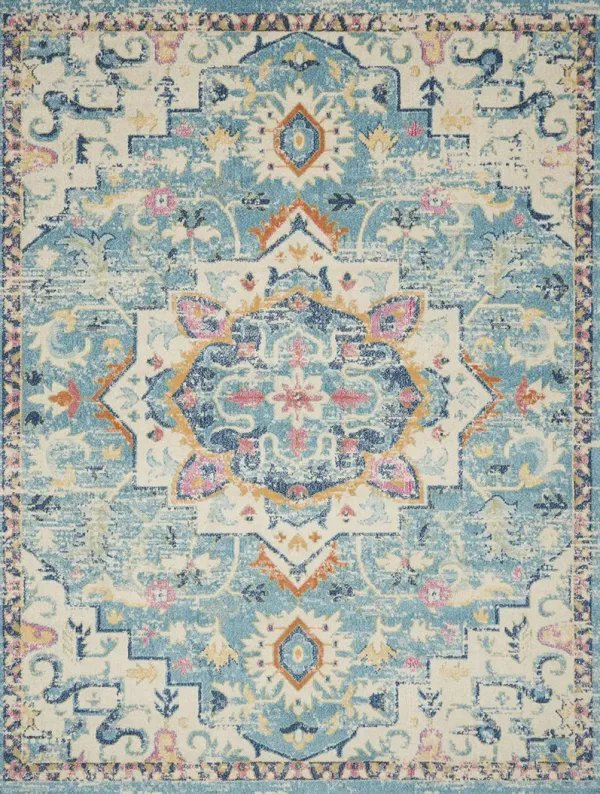 Passion PSN25 Ivory/Light Blue 9' x 12' Rug