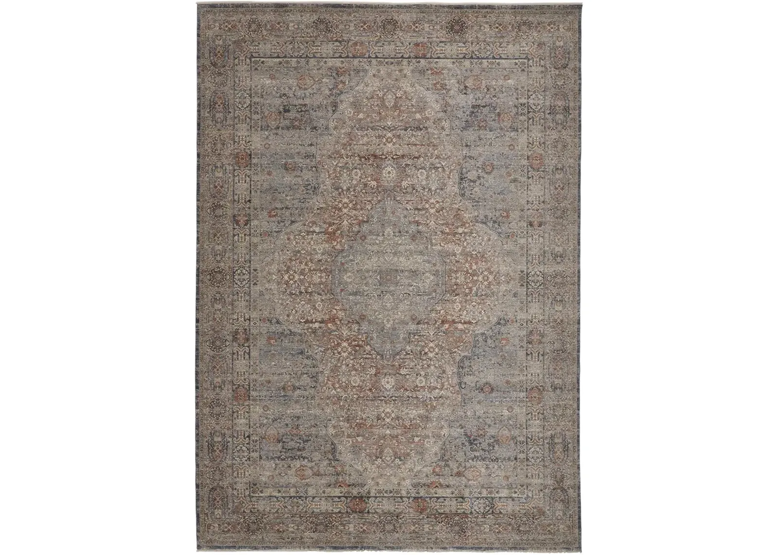 Marquette 3778F Gray/Ivory/Orange 2'8" x 8' Rug