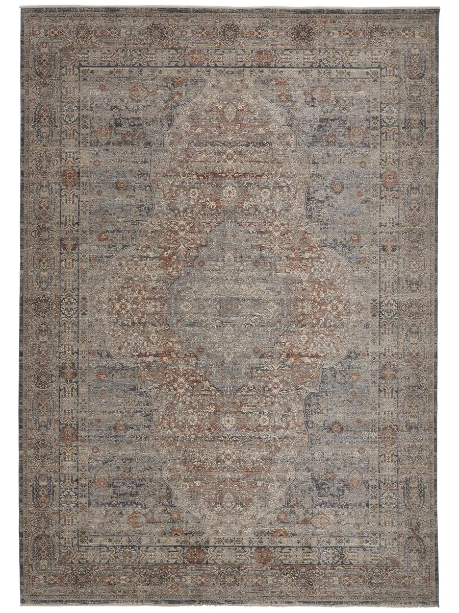 Marquette 3778F Gray/Ivory/Orange 2'8" x 8' Rug