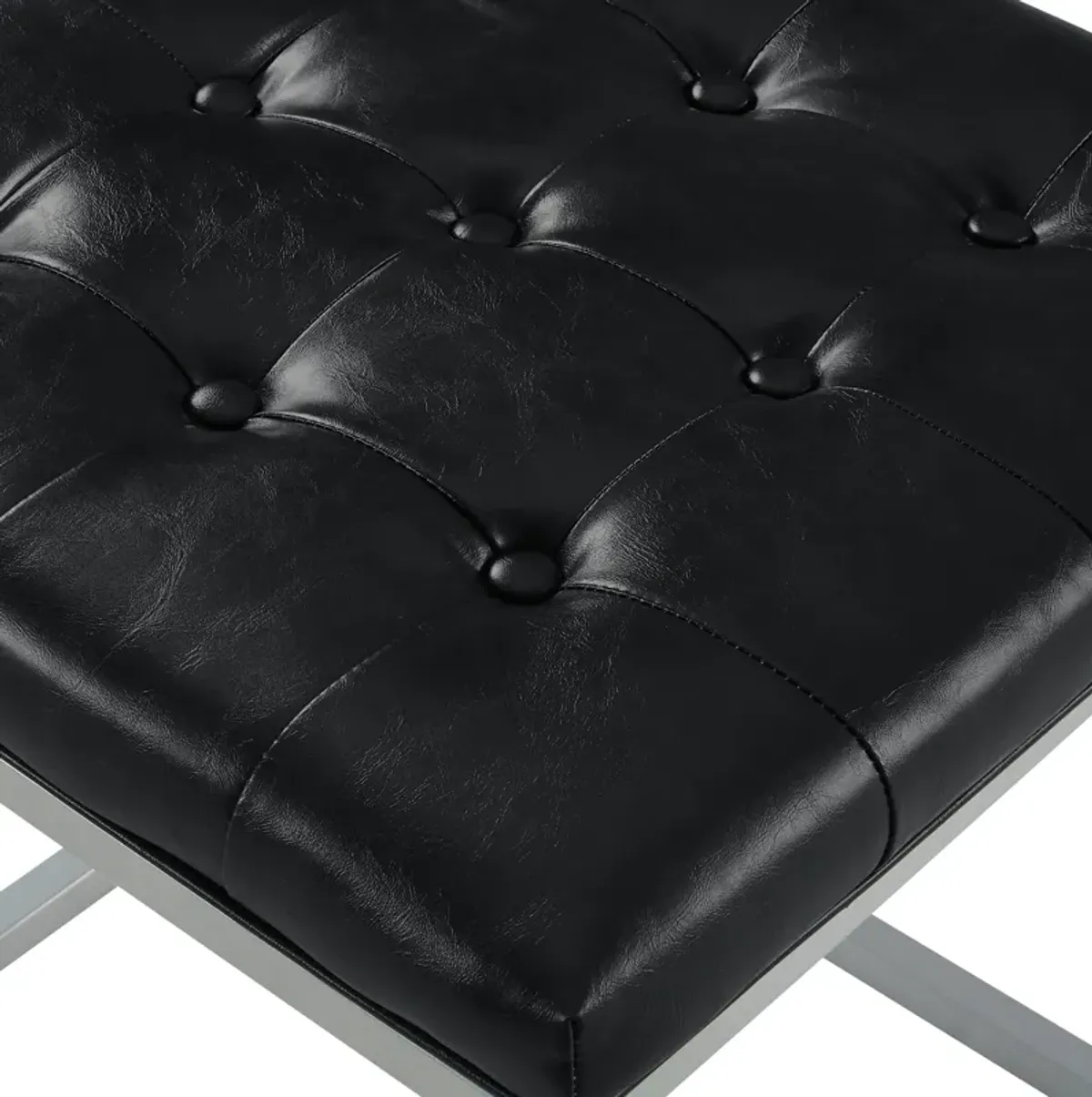 Inspired Home Barkan Leather PU Ottoman