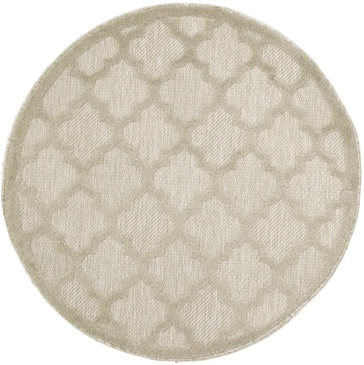 Easy Care NES01 Cream 4' x Round Rug