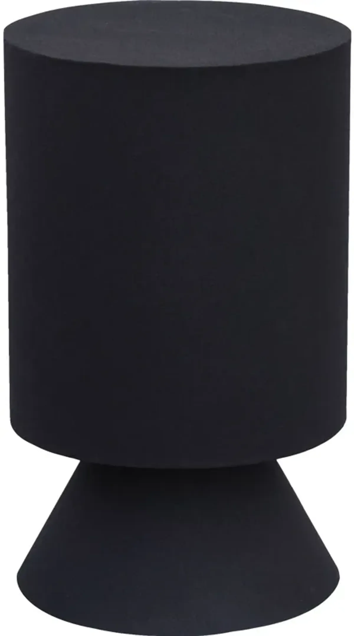 16.5" Matte Black Textured Oloria Stool