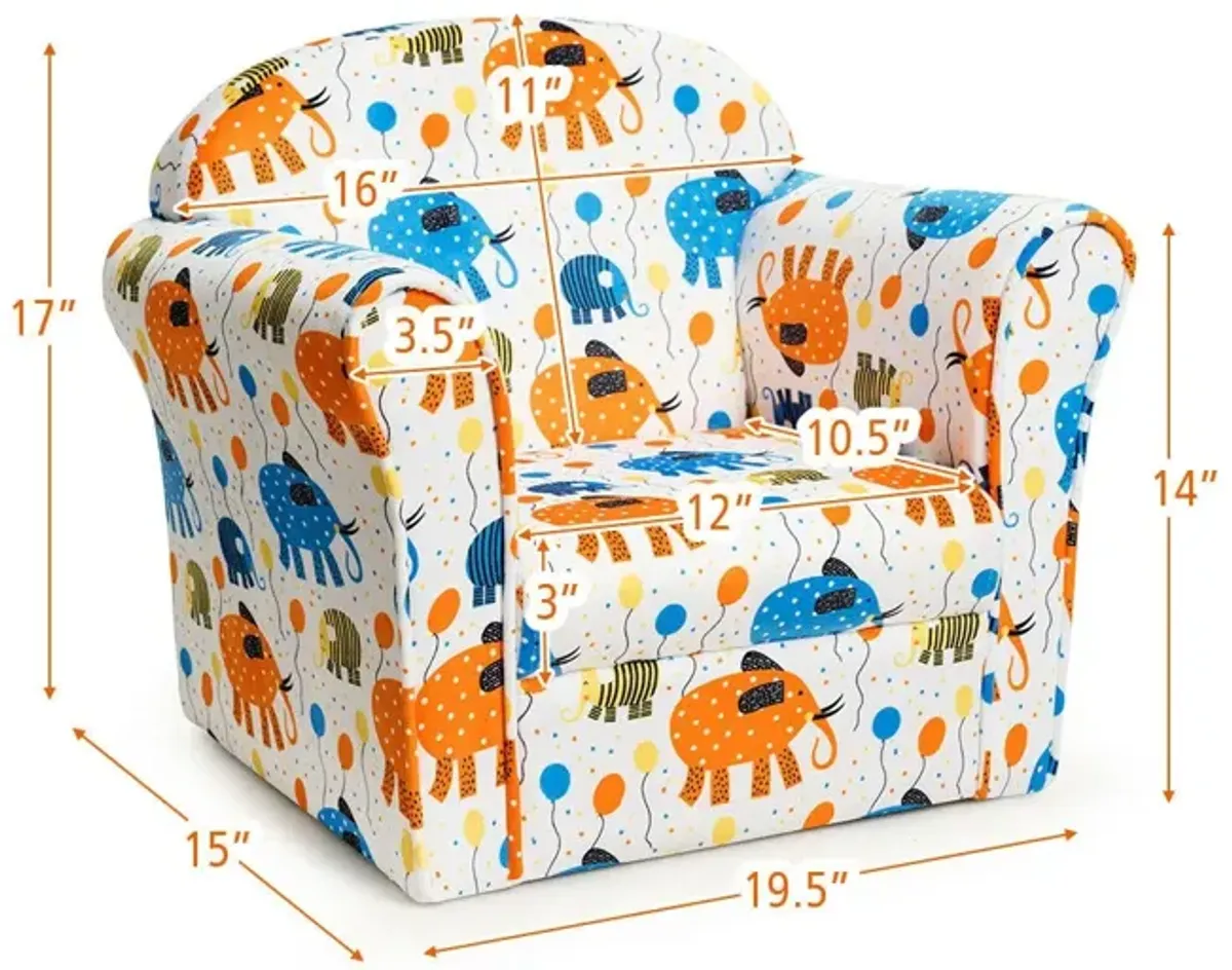 Kids Armrest Upholstered Couch