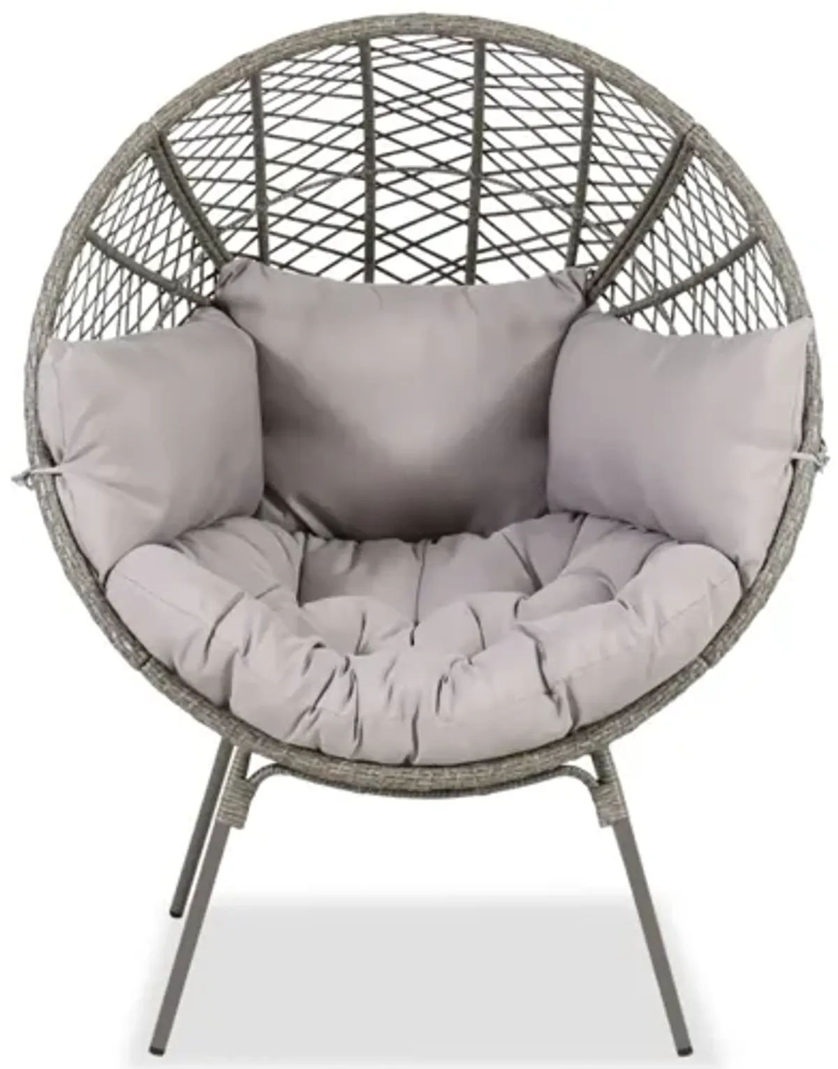 Wicker Egg Chair with Cushions