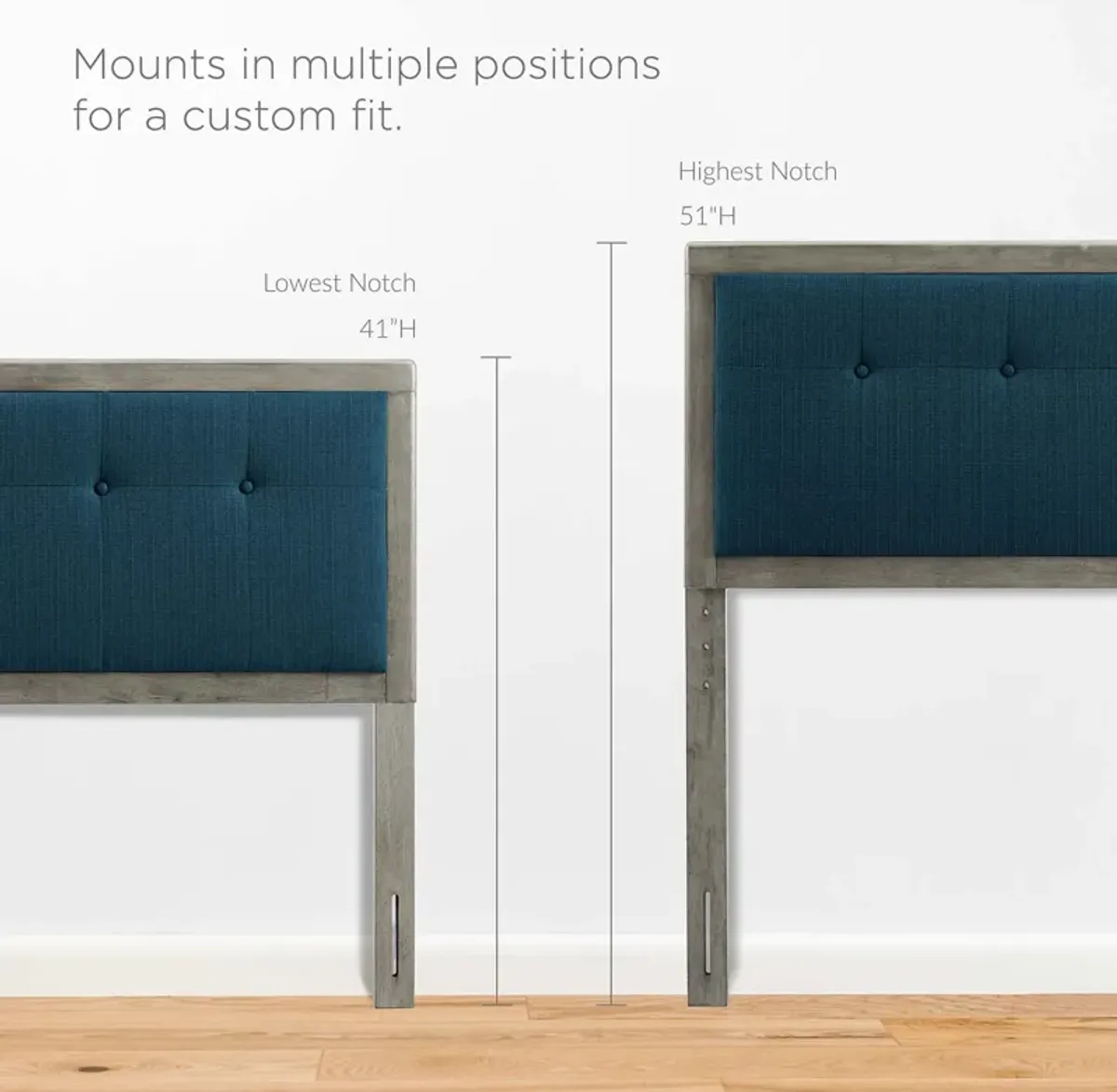 Modway - Draper Tufted King Fabric and Wood Headboard