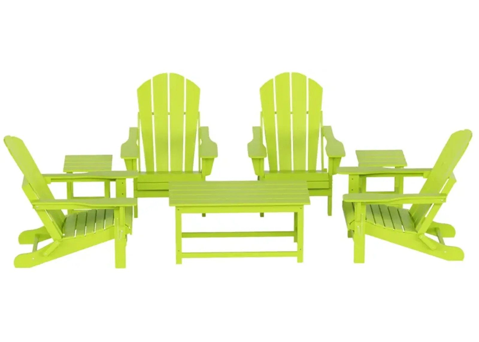 WestinTrends 7-Piece Outdoor Paio Adirondack Conversation Seating Set