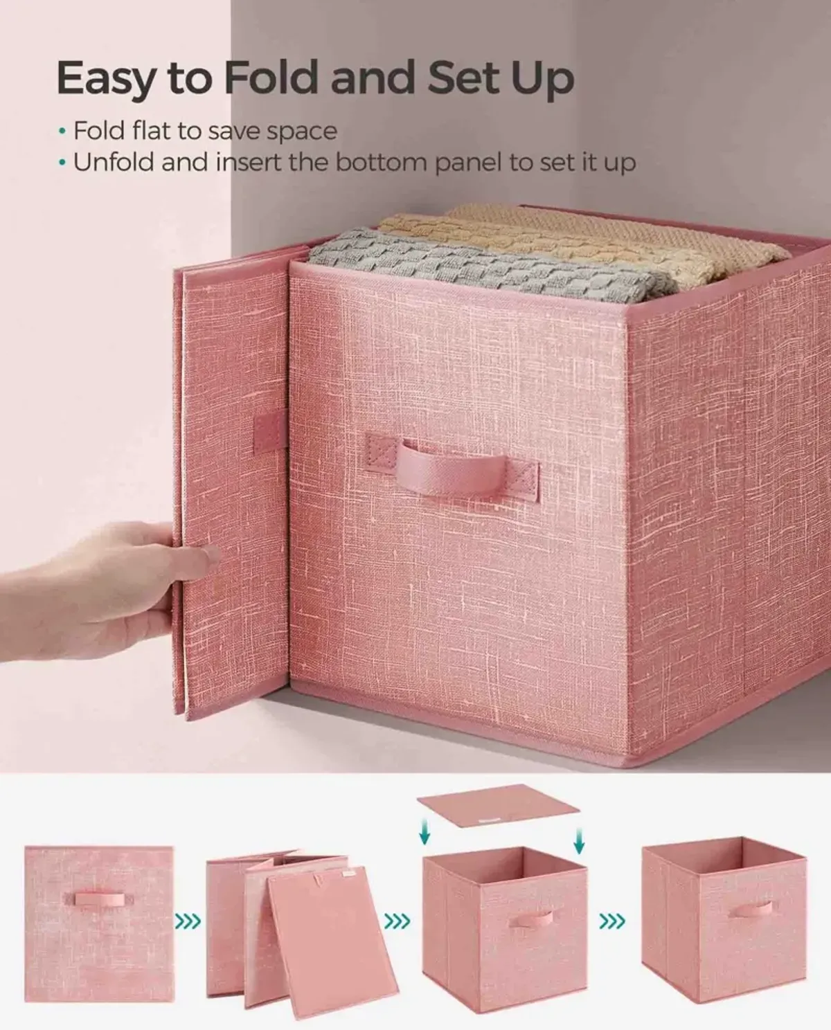 Set of 8 Storage Cubes for Versatile Organization and Stylish Home Décor