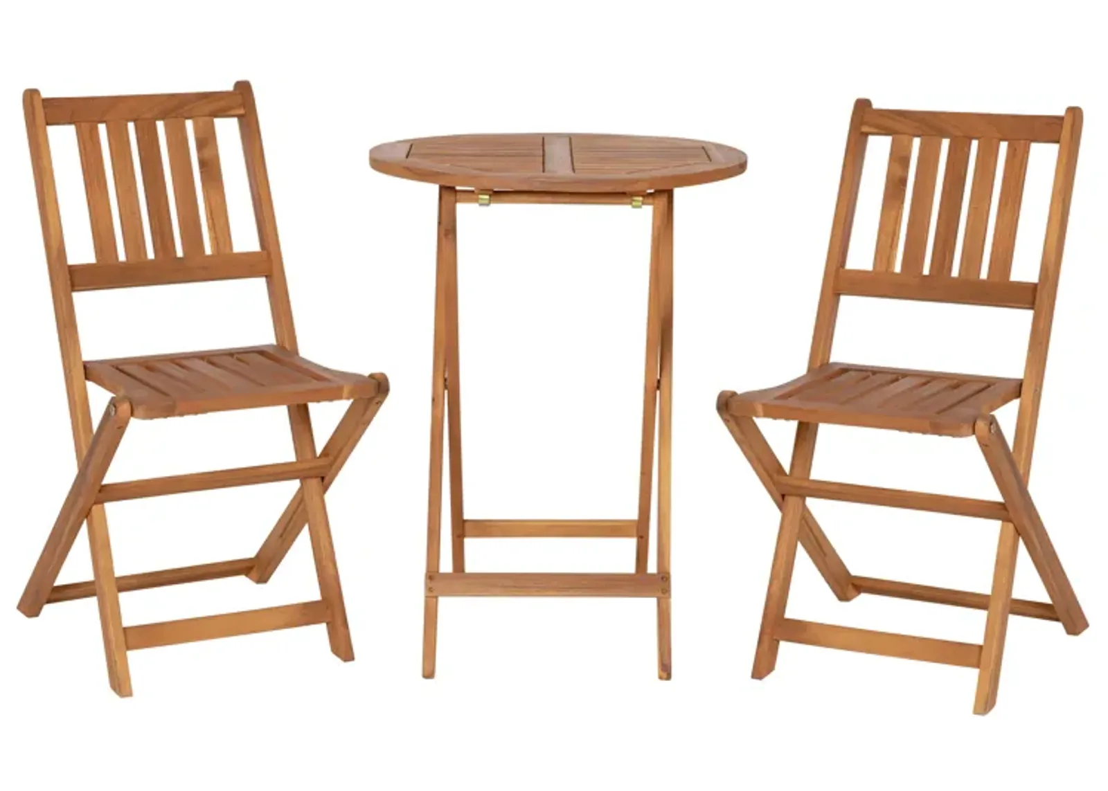 3PC Natural Folding Bistro Set