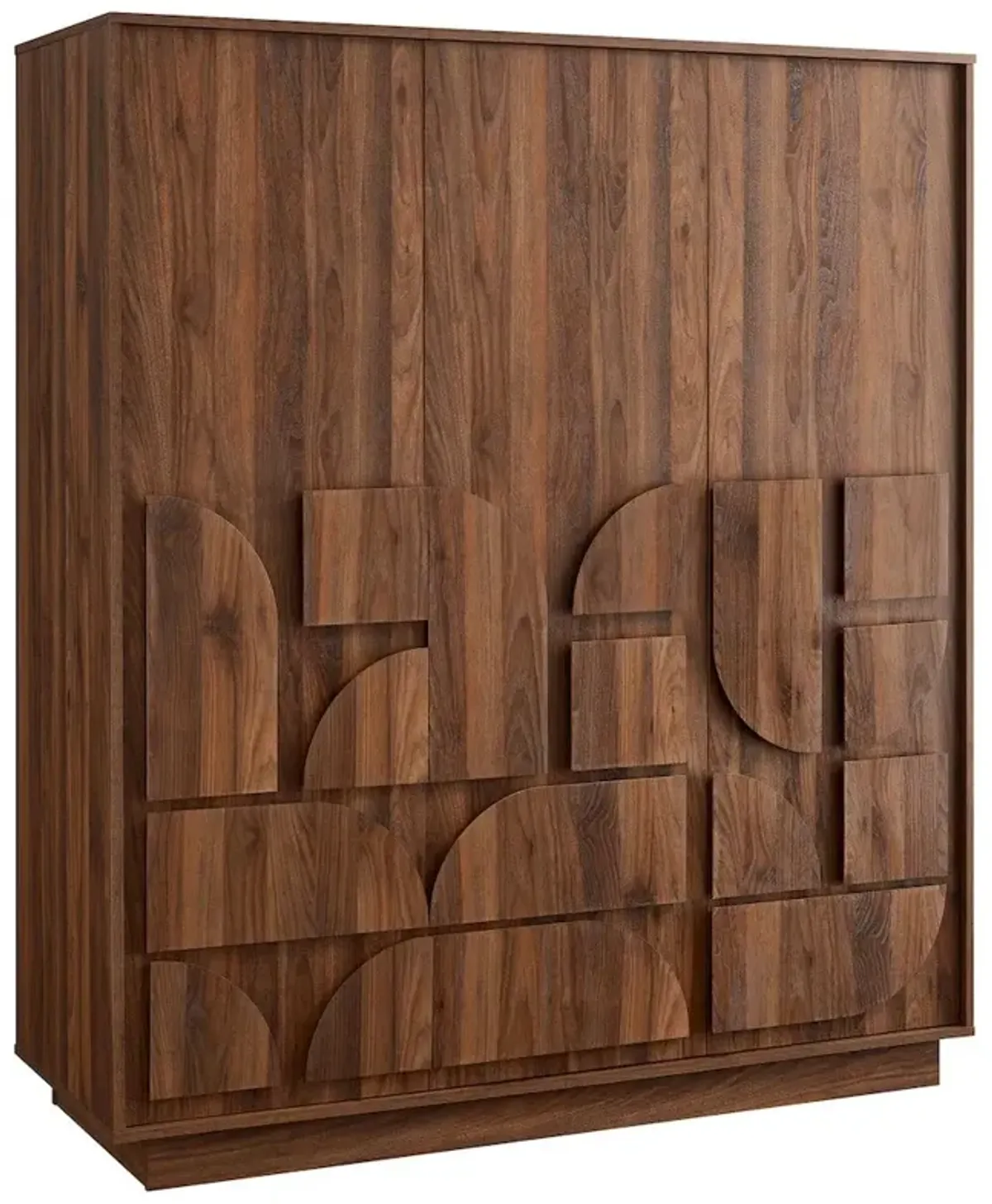 Modway Bulwark 3-Door Wardrobe Closet