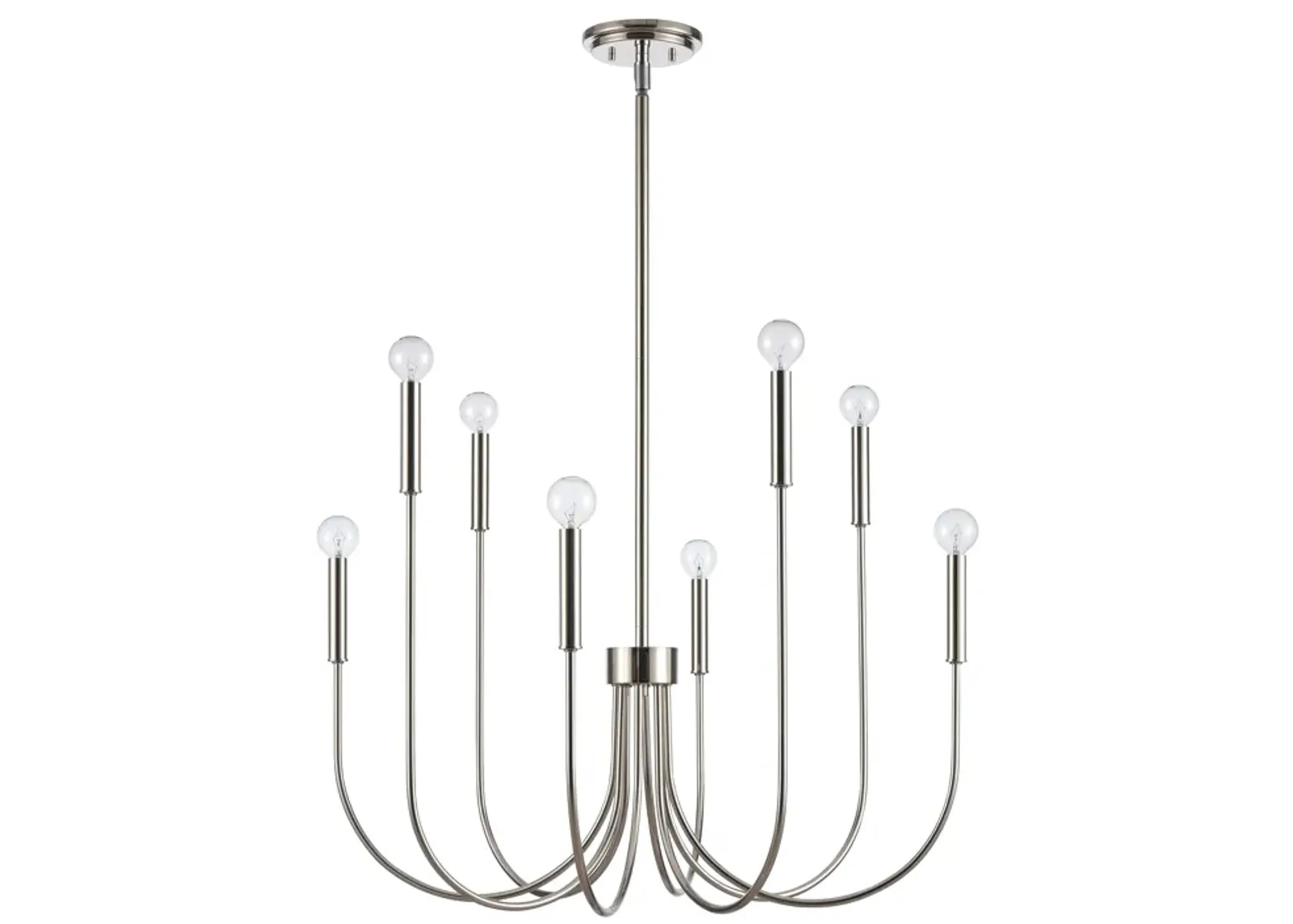 Ulla 28'' Wide 8-Light Silver Chandelier